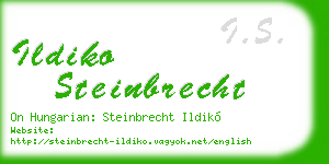 ildiko steinbrecht business card